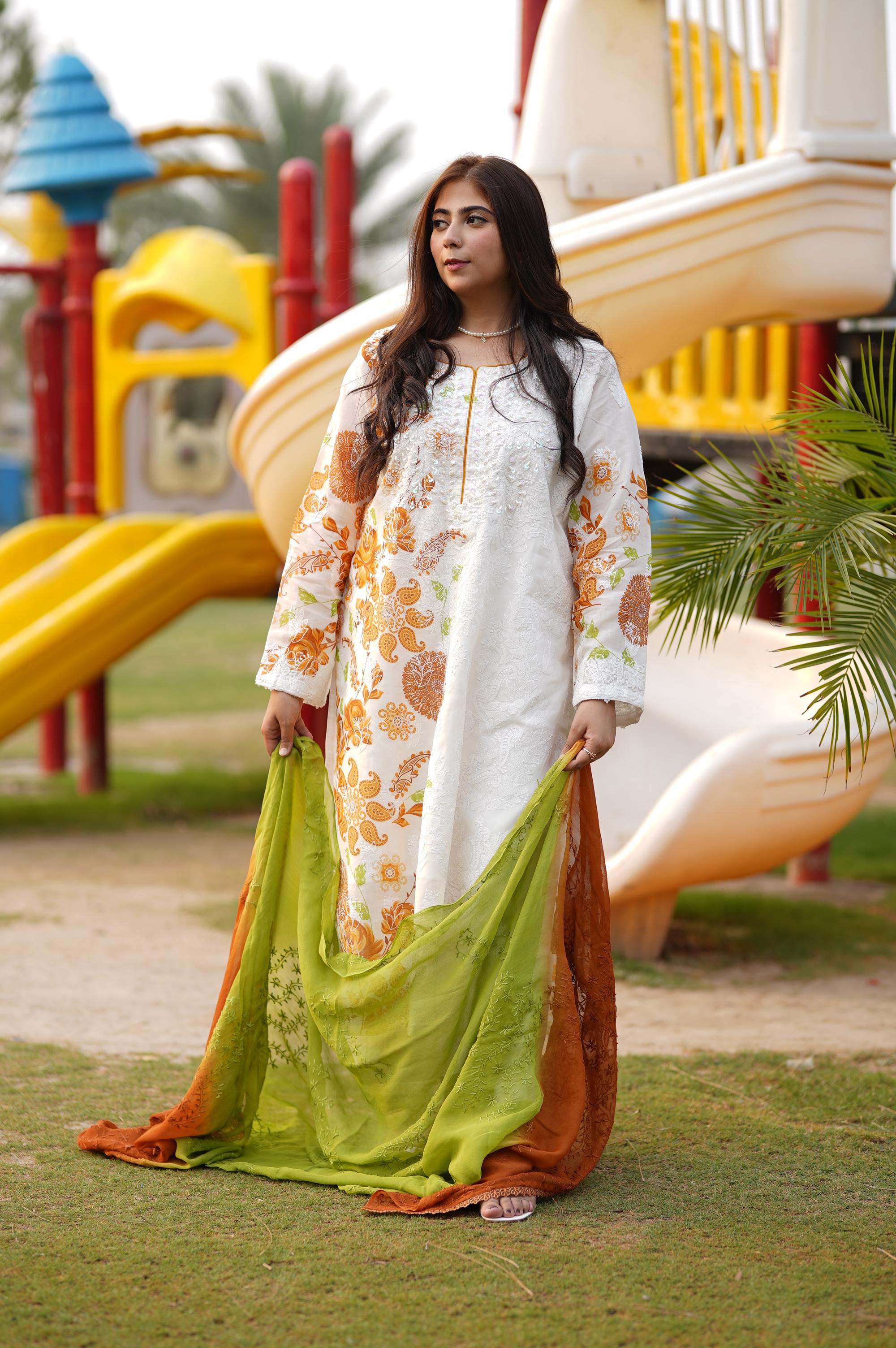Swiss Lawn Unstitched Suit