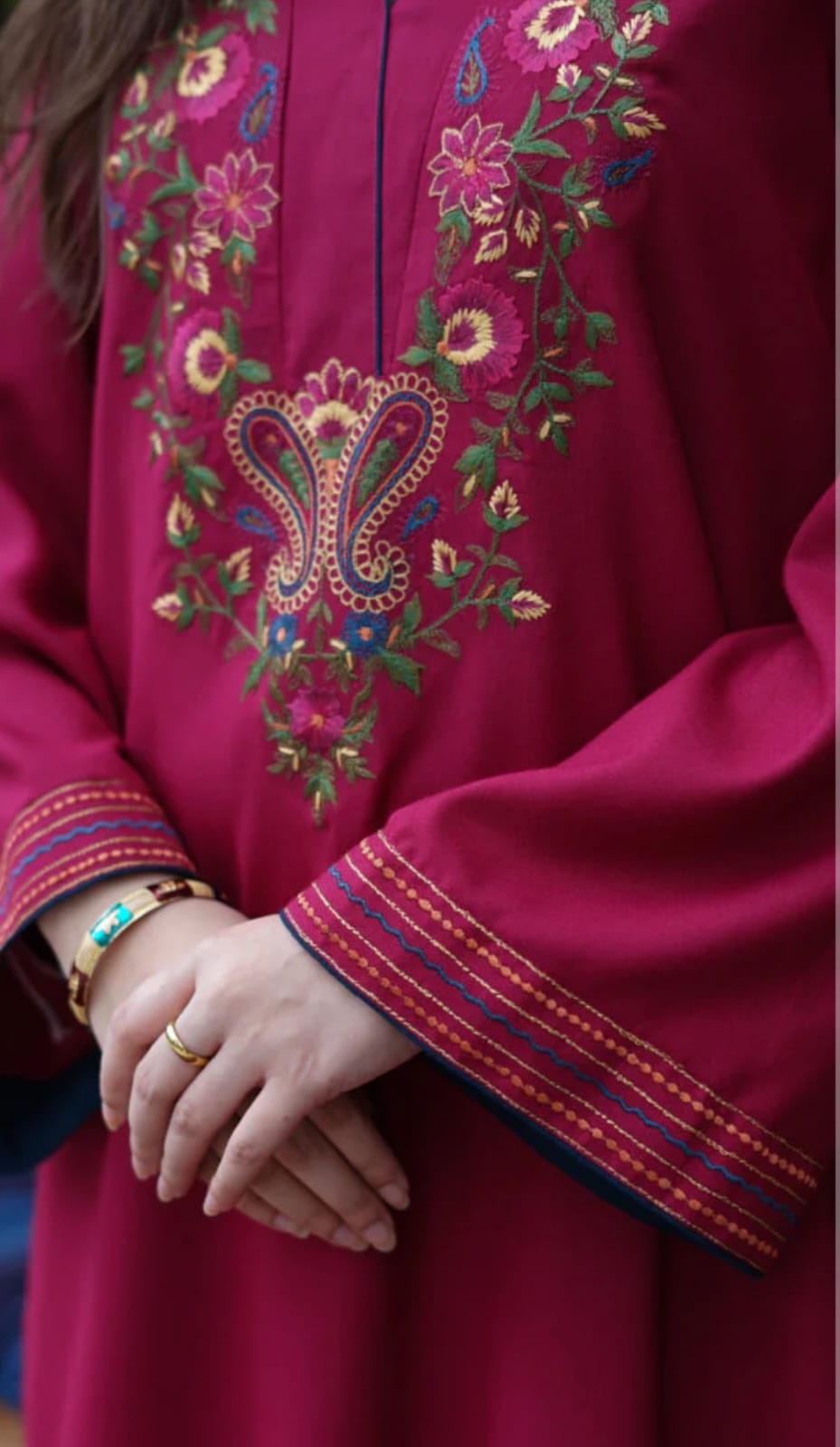 Embroidered Lawn 2-Piece with Button-Detail Neckline